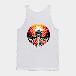 Silhouette Of A School Bus Tank Top